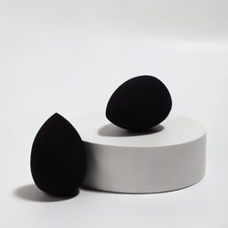 Спонжи для макияжа, набор - 2 шт., 6×4 см, увеличиваются при намокании, чёрные