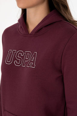 Kad_n Bordo _ardonlu Kap__onlu Basic Sweatshirt - U.s. polo assn фото 7