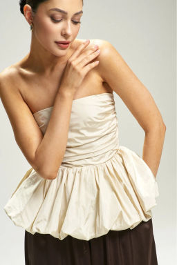 Топ-корсет с баской Ivory