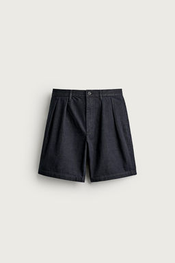 BERMUDA CHINO DENIM RELAXED FIT PLIEGUES / ?ndigo - Zara фото 6