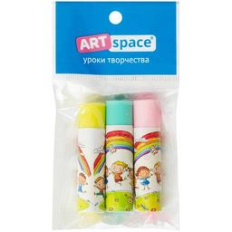 Набор ластиков ArtSpace 3шт. "Радуга" (ER-13534) термопластичная резина, 50*13*13мм, картон. держ.