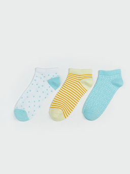 Desenli Kad?n Patik ?orap 3l?