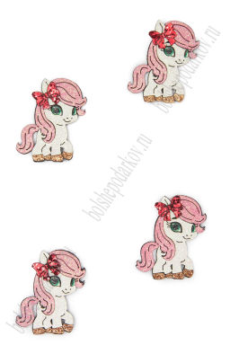 Лазерная вырубка из кожзама "Лошадка" 3,3*4,5 см (10 шт) №5, несклеенная