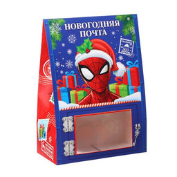 Коробка новогодняя подарочная «Сказочная почта» 20×28×10 см, Человек паук