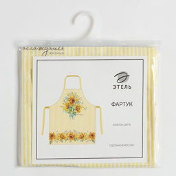 Фартук Этель Солнечные цветы 70х60 см, 100% хлопок, саржа 190 г/м2  фото 9