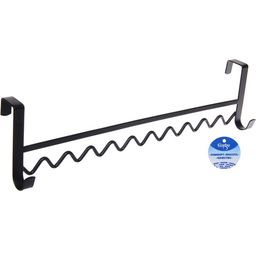 Цена за 2 шт. Вешалка металлическая на крючках "ФАРГО", цвет черный, 40*5.5*10см (лейбл)