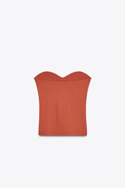 TEXTURED BANDEAU TOP - Zara фото 23