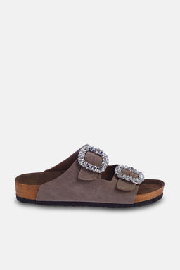 Trendyol Shoes Vizon Tas Aksesuar Detayl? Cift Tokal? Kad?n Terlik TAKSS24TE00002 - Trendyolmilla фото 8