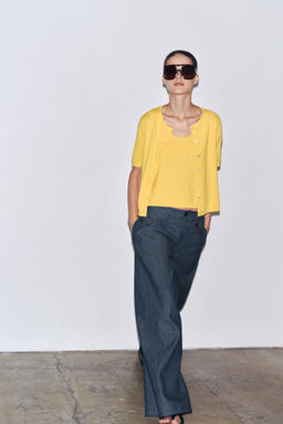 PLAIN KNIT CARDIGAN