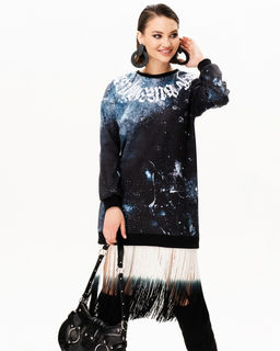 Платье-свитшот с бахромой PSB001 - Sahar art lab фото 7