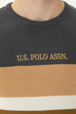 Мужской свитер антрацитового цвета - U.s. polo assn фото 7
