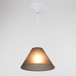 Подвес «Конус» 1×15 Вт Е27 МОДЕЛЬ: BR=00262 белый/дымчатый 25×25×15 см