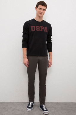 Erkek Siyah Basic Sweatshirt - U.s. polo assn фото 4