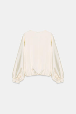 SATIN WRAP BLOUSE - Zara фото 13
