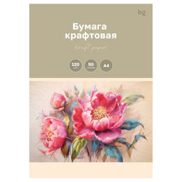 Бумага для эскизов и печати А4, 50л. (БК50_59630, "BG") 120г/м2, крафт