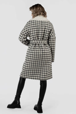 02-3165 Пальто женское утепленное (пояс) - El podio фото 15