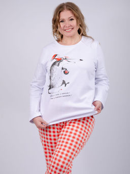 Пижама Осень, футер начес - Малина фото 8