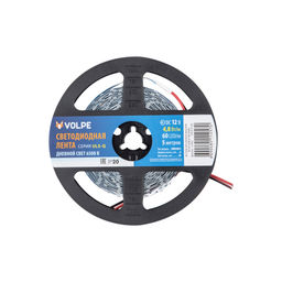 ULS-Q320 2835-60LED/m-8mm-IP20-DC12V-4,8W/m-5M-6500K Гибкая светодиодная лента на самоклеящейся основе. Катушка 5 м. в герметичной упаковке. Дневной свет(6500K). ТМ Volpe.