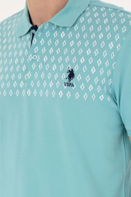 Футболка U.S. Polo Assn мужская мятная хлопок  фото 7
