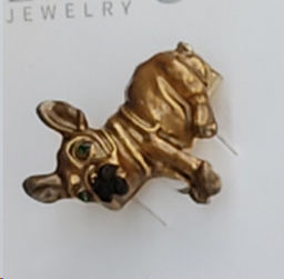 Брошь Французский бульдог / 0739-3 /уп 24/