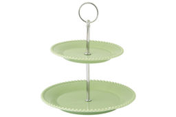 Ваза двухъярусная Tiffany, зелёная, 21 см