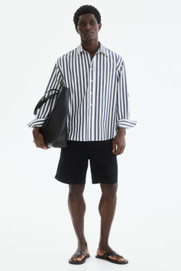 Pantal?n corto en mezcla de lino Relaxed Fit - H&m фото 5