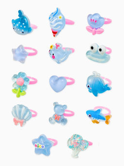 Цена за 24 шт. Кольцо «Выбражулька. Морской мир», форма МИКС, разноцветное, безразмерное