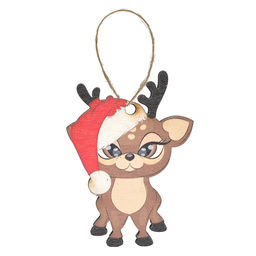 Набор новогодних украшений Оленята (6,5* 5 см х 9шт) в коробке - Снеговичок фото 5