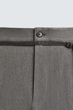PANTAL?N BALLOON PLIEGUES CINTUR?N / Gris - Zara фото 9