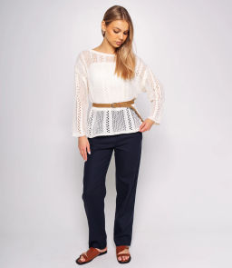 Лонгслив+топ #КТ2983, кремовый