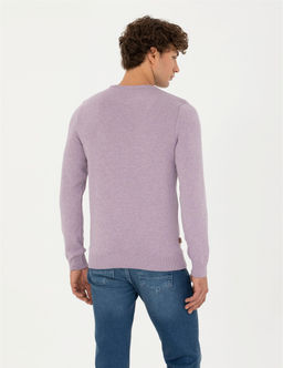 Lila Melanj Slim Fit Bisiklet Yaka Basic Triko Kazak - Pierre cardin фото 5