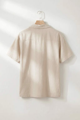 Ekru Oversize Erkek Gomlek TMNSS26GO00022 - Trendyolmilla фото 6