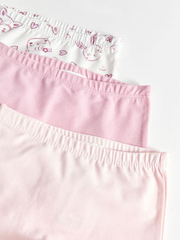 Beli Lastikli Bask?l? K?z Bebek Boxer 3l? - Waikiki фото 2