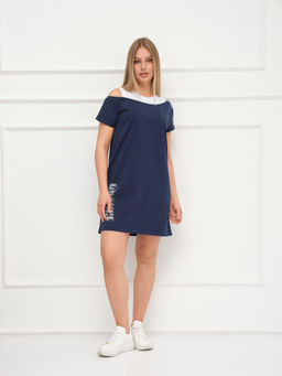 Платье женское Мирэль со стразами т.синий