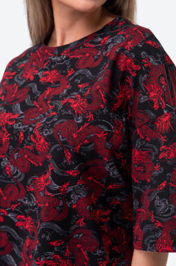 Футболка унисекс оверсайз с принтом дракон Happy Fox  фото 4