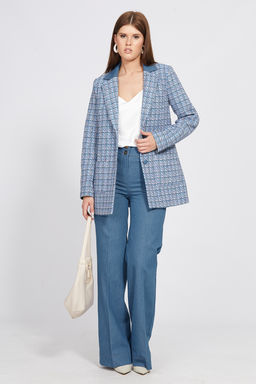 Жакет  твид голубой меланж - Eola фото 2