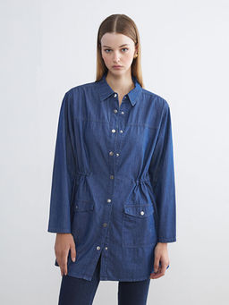 G?mlek Yaka Kad?n Jean Tunik