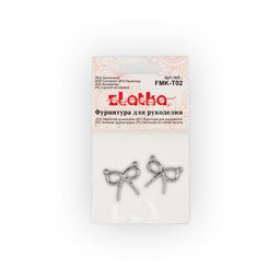 Zlatka Коннектор FMK-T02 15 х 15 мм 5 х 2 шт 01 под серебро  фото 3