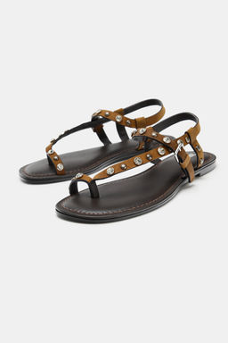SANDALIA SERRAJE TACHAS / Marr?n - Zara фото 4