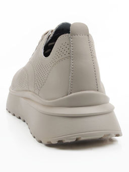 03-YH595-3 DK. BEIGE Кроссовки летние женские (натуральная кожа)