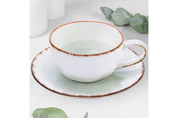 Чайн. пара 2 пр. 250 мл 13*9,5*5,5 см "Кантри" голубая