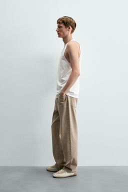 CAMISETA TANK REGULAR FIT MEDIUM WEIGHT / Blanco - Zara фото 4
