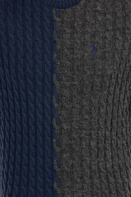 Мужской темно-синий вязаный свитер - U.s. polo assn фото 12