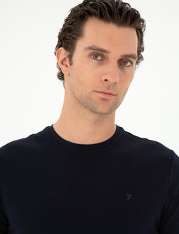 Темно -синий Slim Fit Basic T -For - Cacharel фото 2