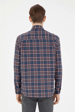 Мужская рубашка с длинным рукавом цвета индиго - U.s. polo assn фото 5