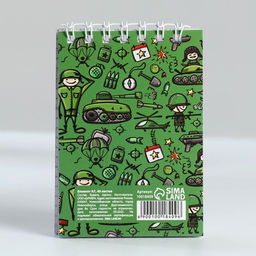 Цена за 4 шт. Блокнот А7, 32 л. в мягкой обложке, на гребне С 23 февраля. Паттерн - Artfox фото 6