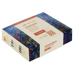 Краски акриловые ГАММА "Хобби" 12цв. по 20мл. (3012198A)