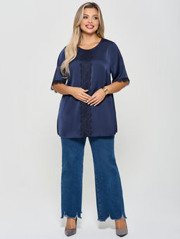 Блузка 0409-1 черничный