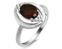 Кольцо из серебра гранат, Зоря