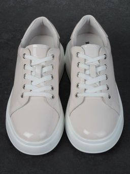 05-PDD215-1 BEIGE Кроссовки женские (натуральная кожа)